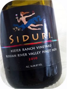 2010 Siduri Wines, Keefer Ranch Vineyard Pinot Noir, Californien, USA