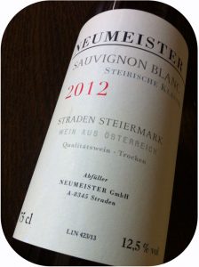 2012 Weingut Neumeister, Sauvignon Blanc Steirische Klassik, Südoststeiermark, Østrig