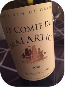 2010 Château Malartic Lagraviere, Le Comte de Malartic Pessac-Léognan, Bordeaux, Frankrig