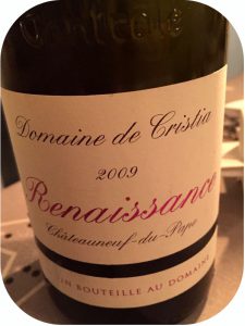 2009 Domaine de Cristia, Châteauneuf-du-Pape Cuvèe Renaissance, Rhône, Frankrig