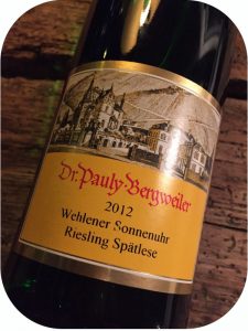 2012 Weingut Dr. Pauly-Bergweiler, Wehlener Sonnenuhr Riesling Spätlese, Mosel, Tyskland