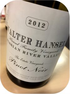 2012 Walter Hansel Winery, Pinot Noir Cuvée Estate, Californien, USA