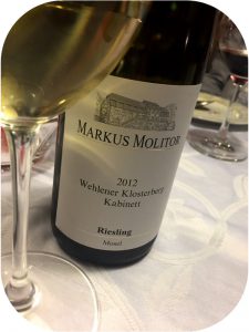 2012 Weingut Markus Molitor, Riesling Wehlener Klosterberg Kabinett, Mosel, Tyskland