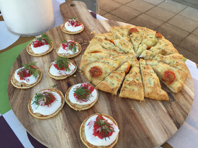 Blinis med feta creme