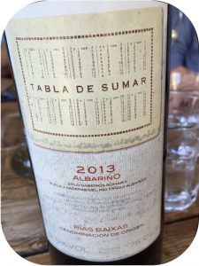 2013 Compañía de Vinos Tricó, Albariño Tabla de Sumar, Rías Baixas, Spanien