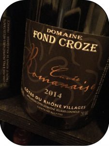 2014 Domaine Fond Croze, Côtes du Rhône Cuvee Romanaise, Rhône, Frankrig