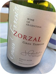 2014 Zorzal Wines, Gran Terroir Pinot Noir, Mendoza, Argentina