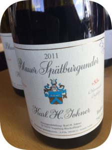 2011 Weingut Karl H. Johner, Blauer Spätburgunder SJ Oberrotweiler Eichberg, Baden, Tyskland