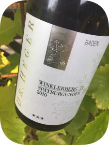 2010 Weingut Dr. Heger, Spätburgunder Winklerberg GG, Baden, Tyskland