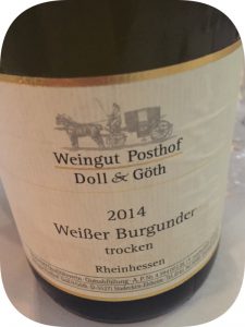 2014 Weingut Posthof Doll & Göth, Weißer Burgunder, Rheinhessen, Tyskland