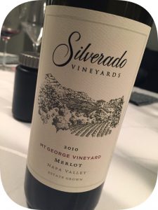 2010 Silverado Vineyards, Mt. George Vineyard Merlot, Californien, USA