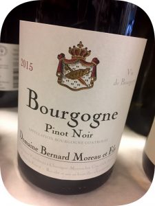 2015 Bernard Moreau et Fils, Bourgogne Pinot Noir, Bourgogne, Frankrig