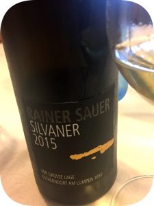 2015 Weingut Rainer Sauer, Escherndorfer am Lumpen 1655 Silvaner Großes Gewächs, Franken, Tyskland