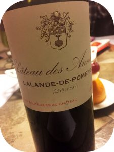 2012 Château Des Annereaux, Lalande-de-Pomerol, Bordeaux, Frankrig