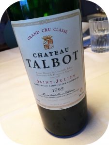 1992 Château Talbot, Saint-Julien, Bordeaux, Frankrig