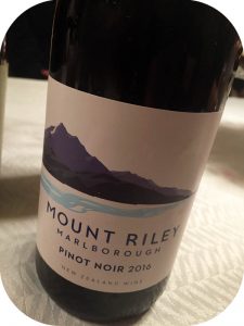 2016 Mount Riley Wines, Pinot Noir, Marlborough, New Zealand