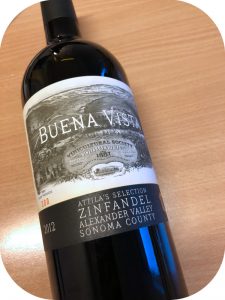 2012 Buena Vista Winery, Attila's Selection Zinfandel, Californien, USA