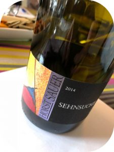 2014 Weingut Horst Sauer, Sehnsucht Silvaner, Franken, Tyskland