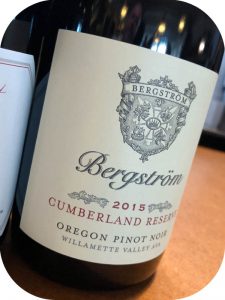 2015 Bergström Wines, Cumberland Reserve Pinot Noir, Oregon, USA