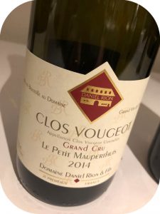 2014 Domaine Daniel Rion & Fils, Clos Vougeot Grand Cru Le Petit Mauperthuis, Bourgogne, Frankrig