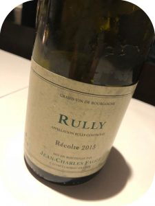 2015 Domaine Jean-Charles Fagot, Rully Blanc, Bourgogne, Frankrig