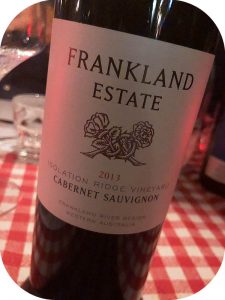 2013 Frankland Estate, Isolation Ridge Vineyard Cabernet Sauvignon, Western Australia, Australien