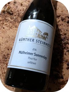 2016 Weingut Günther Steinmetz, Mülheimer Sonnenlay Pinot Noir Unfiltriert, Mosel, Tyskland