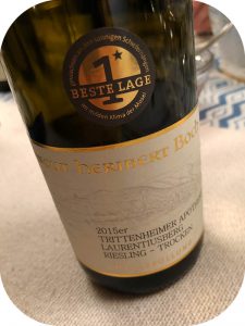 2015 Weingut Heribert Boch, Trittenheimer Apotheke Riesling Trocken GG Laurentiusberg, Mosel, Tyskland