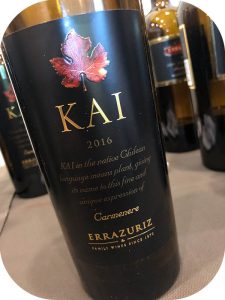 2016 Viña Errazuriz, KAI Carmenere, Aconcagua, Chile