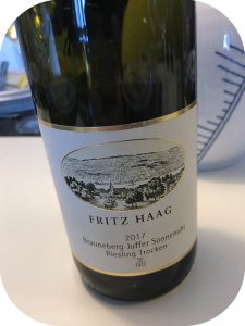 2017 Weingut Fritz Haag, Brauneberger Juffer Sonnenuhr Riesling Trocken GG, Mosel, Tyskland