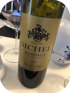 2016 Maison Sichel, Margaux Sichel, Bordeaux, Frankrig