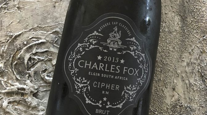 2013 Charles Fox Cap Classique Estate, Cipher, Western Cape, Sydafrika