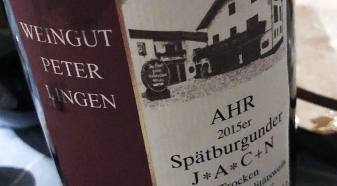 2015 Weingut Peter Lingen, Spätburgunder J*A*C+N, Ahr, Tyskland