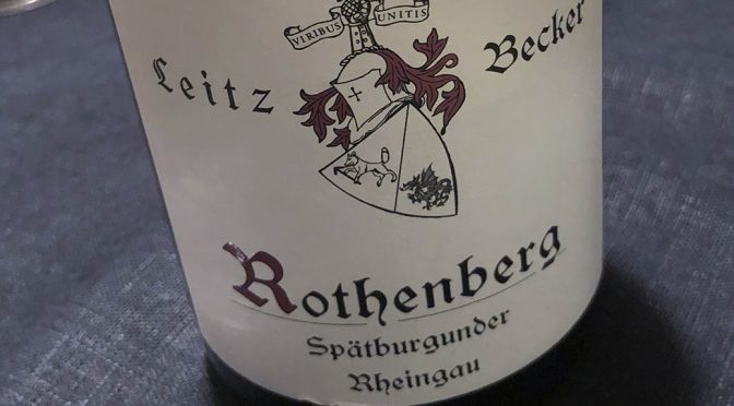 2010 Weingut Leitz, Geisenheimer Rothenberg Spätburgunder, Rheingau, Tyskland