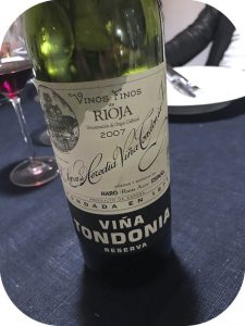 2007 R. López de Heredia Viña Tondonia, Viña Tondonia Reserve, Rioja, Spanien