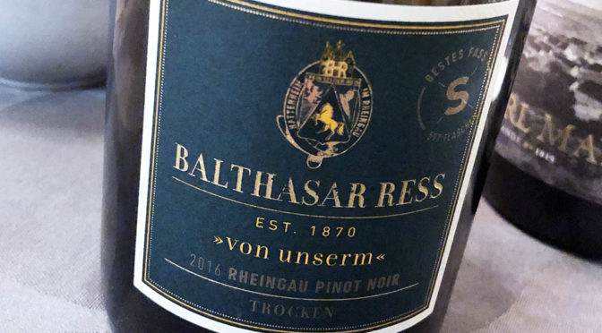 2016 Weingut Balthasar Ress, Von Unserm S Rheingau Pinot Noir, Rheingau, Tyskland