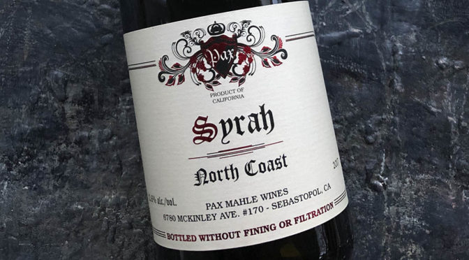 2017 Pax Mahle Wines, North Coast Syrah, Californien, USA