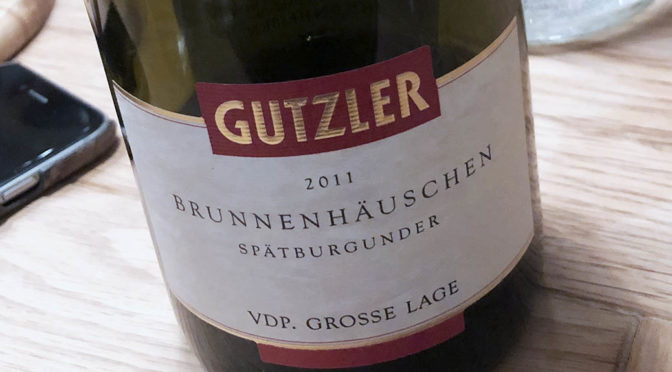 2011 Weingut Gutzler, Westhofener Brunnenhäuschen Spätburgunder GG, Rheinhessen, Tyskland