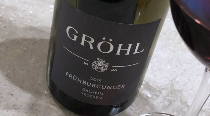 2015 Weingut Gröhl, Dalheimer Frühburgunder Trocken, Rheinhessen, Tyskland