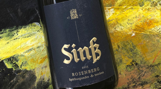 2015 Weingut Sinß, Windesheimer Rosenberg Spätburgunder R, Nahe, Tyskland