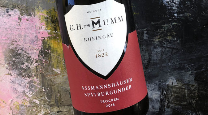 2015 Weingut G.H. von Mumm, Assmannshäuser Spätburgunder, Rheingau, Tyskland