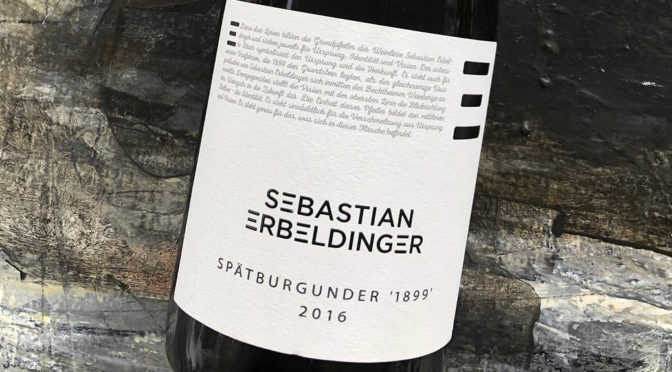 2016 Weingut Sebastian Erbeldinger, Spätburgunder 1899 Trocken, Rheinhessen, Tyskland