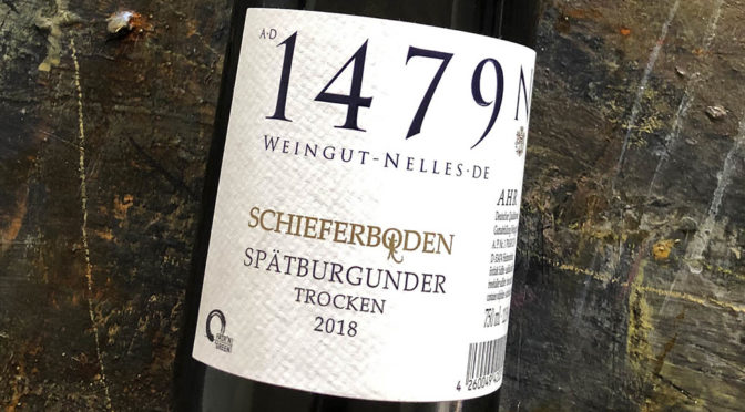 2018 Weingut Nelles, Schieferboden Spätburgunder Trocken, Ahr, Tyskland