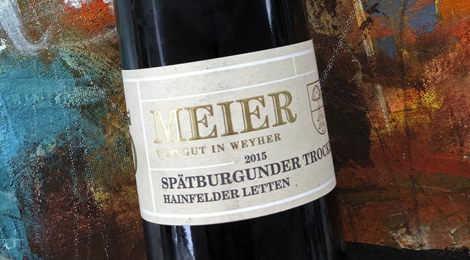 2015 Weingut Meier, Hainfelder Letten Spätburgunder, Pfalz, Tyskland