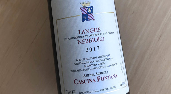 2017 Cascina Fontana, Langhe Nebbiolo, Piemonte, Italien