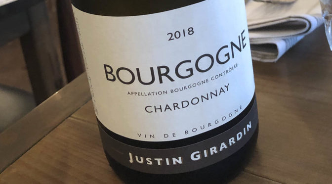 2018 Justin Girardin, Bourgogne Chardonnay, Bourgogne, Frankrig