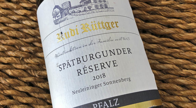 2018 Weingut Rudi Rüttger, Neuleininger Sonnenberg Spätburgunder Réserve, Pfalz, Tyskland