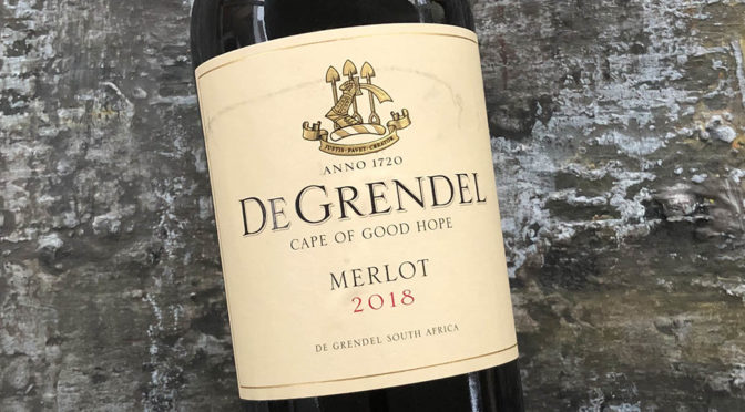 2018 De Grendel, Merlot, Western Cape, Sydafrika