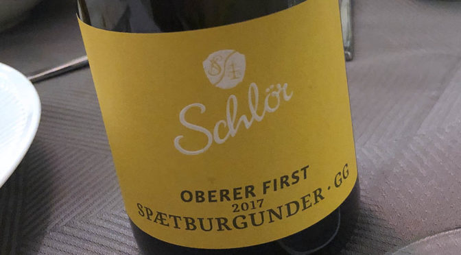 2017 Weingut Schlör, Reicholzheimer Oberer First Spætburgunder GG, Baden, Tyskland