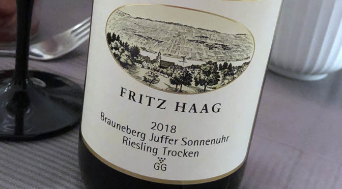 2018 Weingut Fritz Haag, Brauneberger Juffer Sonnenuhr Riesling Trocken GG, Mosel, Tyskland